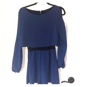 Navy blue lace romper